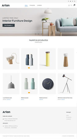 plantilla tienda online arlan