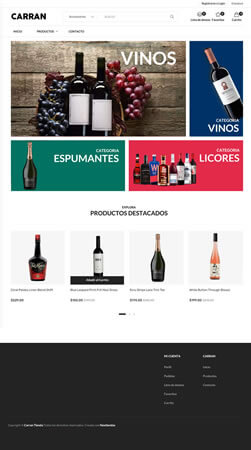 plantilla tienda online carran
