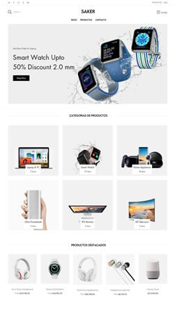 plantilla tienda online saker