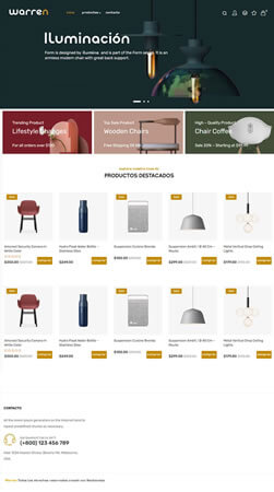 plantilla tienda online warren